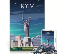 Kyiv Kiev Ucraina Puzzle da 1000 pezzi per adolescenti Ricorda il potere Serene Escape Bordi precisi Regalo di compleanno (38x52cm)