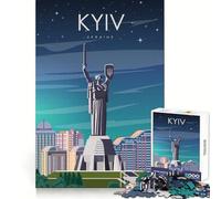 Kyiv,Ucraina - Puzzle artistico per adulti,1000 pezzi,esercizio di ragionamento,hobby rilassante,bordi di alta qualità,regalo di Natale unico (50x75cm)