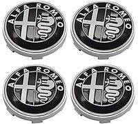 kykj 4 Pezzi 57mm Coprimozzi Auto per Alfa Romeo, Tappi Coprimozzo Antipolvere Anti Ruggine Tappi Centrali Ruota Centrale Coprimozzo Copri,C