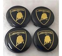 kykj 4 Pezzi 60mm Coprimozzi Auto per Lamborghini Huracan Aventador Urus Gallardo, Tappi Coprimozzo Antipolvere Anti Ruggine Tappi Centrali Ruota Centrale Coprimozzo Copri