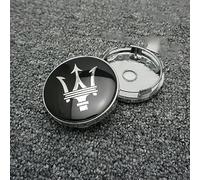 kykj 4 Pezzi 60mm Coprimozzi Auto per Maserati Ghibli Levante, Tappi Coprimozzo Antipolvere Anti Ruggine Tappi Centrali Ruota Centrale Coprimozzo Copri,F