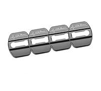 kykj 4 Pezzi Auto Acciaio Inox Coperchio Serratura Porta per Alfa Romeo Giulia Stelvio, Antiruggine Coperchio Blocco Porta Copri Serrature per Portiere,A