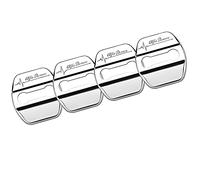 kykj 4 Pezzi Auto Acciaio Inox Coperchio Serratura Porta per Alfa Romeo Giulia Stelvio, Antiruggine Coperchio Blocco Porta Copri Serrature per Portiere,C