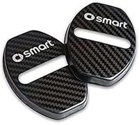 kykj 4 Pezzi Auto Acciaio Inox Coperchio Serratura Porta per Smart 451 2009-2024, Antiruggine Coperchio Blocco Porta Copri Serrature per Portiere