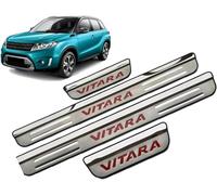 kykj 4 Pezzi Car Adesivi Soglia Stainless Steel per Suzuki Vitara 2015-2022 2023 2024, Battitacco Pedal Stickers AntiGraffio Pellicola Protettiva Soglia Porta Protector,C