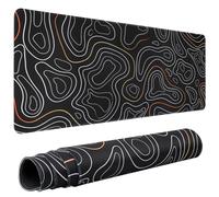 KYKUSS Grande Tappetino Mouse Gaming XL Gradient Desk Pad con bordi cuciti, Impermeabile e Antiscivolo Gomma Base Tastiera Pad Computer Mat, 31.5x11.8 Pollice Tappetino Scrivania Nero per Videogiochi