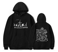 Kyle Alessandro Merch Logo Album Felpa con cappuccio Manica Lunga Tour Merch Tour Pullover Unisex Casual Outfits, Nero , M