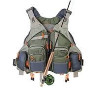 Kylebooker Gilet pesca a mosca per pescatore taglia regolabile in maglia per uomo e donna