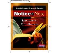 Kylene Beers e Robert E. Probst – Notice & Note: Strategie per la lettura ravvicinata – Tascabile