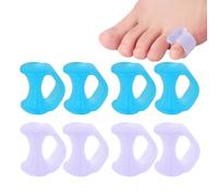 KYLOS Separatore Dita Piede 4 Paia, Separatori Dita Piedi, Protezione Dito Del Piede, Raddrizzatori A Martello, Colori Viola Trasparente E Blu, Dimensioni Standard