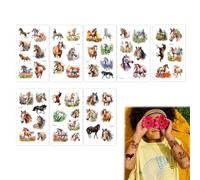 KYLOS Tatuaggio Bambini 10 Foglie Tatuaggi Cavalli Per Ragazze Ragazzi Tatoos Giocattoli Cavalli Impermeabili Tatuaggi Bambini Adesivi Per Bambini Regali Da 5 6 7 8 9 10 11 12 Anni