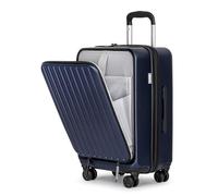 KYME Bagaglio a mano con scomparto per laptop, valigia rigida per PC con serratura TSA integrata con ruote girevoli, Blu, Carry-On 20-Inch
