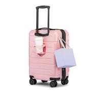 KYME Hardside - Valigia espandibile con portabicchieri e lucchetto TSA integrato, Rosa, Carry-On 20-Inch, Da viaggio