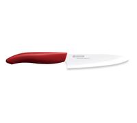 Coltello Kyocera in ceramica, coltello universale, lama 13 cm, lama in ceramica zirconia, molato a mano, estremamente affilato, lavabile in lavastoviglie, manico rosso, FK-130 WH-RD EU