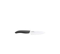 Kyocera FK-110 WH-BK BIO Coltello utilitario, 11 cm, manico in bioplastica, lama affilata in ceramica di zirconio, affilata a mano, leggera, non corrosiva, senza trasferimento di sapore.