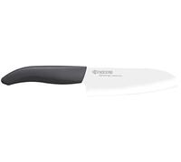 Kyocera FK-140 WH-BK NATURE Coltello Santoku, 14 cm, manico in bioplastica, lama affilata in ceramica di zirconio, affilata a mano, leggera, non corrosiva, senza trasferimento di sapori