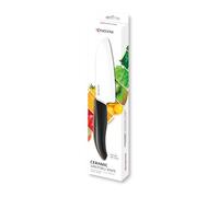 Kyocera FK140WH Coltello Santoku, Lama Ceramica Bianca, 140 mm, Manico ABS Nero