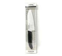 Kyocera FK140WH Coltello Santoku, Lama Ceramica Bianca, 140 mm, Manico ABS Nero
