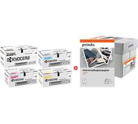 Kyocera + Prindo Universal Papier 2500 Blatt Value Pack nero / ciano / magenta / giallo / Bianco Originale TK-5440 MCVP