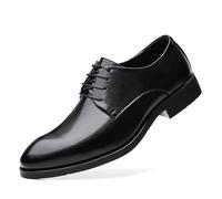 KYOESCAI Scarpe Oxford Formali da Uomo Classiche Stringate Derbys Eleganti Scarpe da Lavoro per Uomo,Nero,44 EU