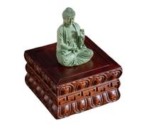KYOFIS Tavolo da altare di nicchia buddista compatto, supporto for incenso in bambù for spazio di consapevolezza spirituale(15x15x8cm/5.9x5.9x3in)