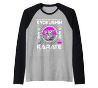 Kyokushin Karate Design per Vero Karateka Koykushinkai Maglia con Maniche Raglan