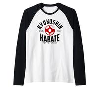 Kyokushin Karate Do Arti Marziali Giappone Tokyo Maglia con Maniche Raglan