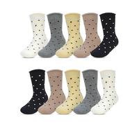 Kyopp 10 paia di calzini per bambini, per ragazze e ragazzi, divertenti calzini con animali, in cotone, calzini a manicotto per inverno/estate, 33-37