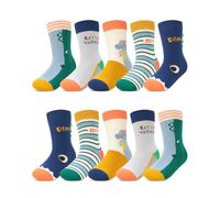 Kyopp 10 paia di calzini per bambini ragazze e ragazzi Funny Calzini divertenti Animals Cotton Socks Crew Socks Winter/Estate, Dinosauri1977-10 coppia, 29-32