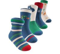 Kyopp 10 paia di calzini per bambini ragazze e ragazzi Funny Calzini divertenti Animals Cotton Socks Crew Socks Winter/Estate, Dinosauro di spessore -MY, 21-24