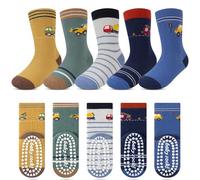 Kyopp 5 Paia Calzini per Bambini e Ragazze e Ragazzi Divertenti Calzini Animali in Cotone Unisex per Crew Socks 21-37