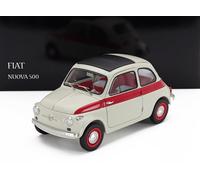 KYOSHO 1/18 FIAT 500 SPORT 1958 BIANCO ROSSO MODELLINO STATICO DIECAST