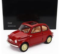 KYOSHO 1/18 FIAT 500D CABRIOLET OPEN 1960 ROSSO MODELLINO STATICO DIECAST