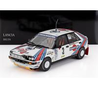 KYOSHO 1/18 LANCIA DELTA HF MARTINI RALLY MONTECARLO 1988 SABY MODELLINO STATICO