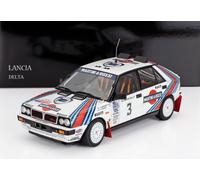 KYOSHO 1/18 LANCIA DELTA MARTINI RALLY OLYMPUS 1987 KANKKUNEN MODELLINO STATICO