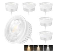 KYOTECH 6x Modulo LED Ultrapiatto ø50x23mm Dimmerabile 3CCT Bianco caldo 3000K Bianco naturale 4000K Bianco freddo 6500K Sostituzione per MR16 GU10,38°per faretti da incasso a soffitto plafoniere