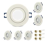 KYOTECH Cornice Faretto Incasso GU10 Impermeabile IP44 per Bagno, Alogeno e MR16, LED da Incasso per Cartongesso con Portalampada, Set da 6