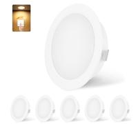 KYOTECH Faretti LED da Incasso per Cartongesso Dimmerabili 230V 3W 3000K Caldo, 15mm Ultrapiatto Faretti da Incasso 300LM Foro Ø55-58mm, IP44 Faretti LED Soffitto Incasso per Cucina, Bianco Set di 6