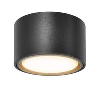 KYOTECH Faretti LED Soffitto 6W Faretti da Soffitto 550LM 3000K Bianco Caldo Plafoniera led Soffitto Rotonda Ø95x55mm Lampada da Soffitto in Alluminio per corridoio salotto salone cucina, Nero