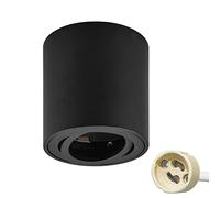 KYOTECH Faretto da soffitto a LED Orientabili Plafoniera a LED a plafone piatto 230V Faretto a LED a plafone rotondo incl. prese GU10 Plafoniera per moduli GU10 e LED