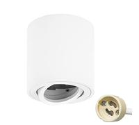 KYOTECH Faretto da soffitto a LED Orientabili Plafoniera a LED a plafone piatto 230V Faretto a LED a plafone rotondo incl. prese GU10 Plafoniera per moduli GU10 e LED