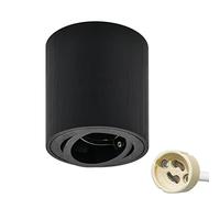 KYOTECH Faretto da soffitto a LED Orientabili Plafoniera a LED a plafone piatto 230V Faretto a LED a plafone rotondo incl. prese GU10 Plafoniera per moduli GU10 e LED