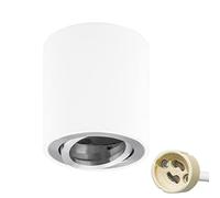 KYOTECH Faretto da soffitto a LED Orientabili Plafoniera a LED a plafone piatto 230V Faretto a LED a plafone rotondo incl. prese GU10 Plafoniera per moduli GU10 e LED