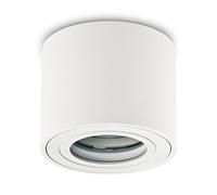 KYOTECH Faretto da soffitto a LED Rotondo IP44 Ø80*65mm Apparecchio a Plafone Plafoniera per moduli LED Spot Alluminio per Bagno Soggiorno Cucina, lampadine non incluse,Bianco Set da 1