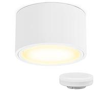 KYOTECH Faretto da Soffitto LED Ultra Sottile 55mm, Modulo Intercambiabile GX53, Superficie IP44 6W Bianco Caldo 3000K 550LM in Alluminio