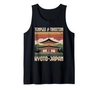 Kyoto Giappone Templi Tradizione Retro Viaggio Kawaii Souvenir Canotta