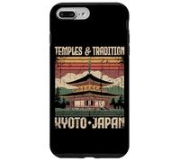 Kyoto Giappone Templi Tradizione Retro Viaggio Kawaii Souvenir Custodia per iPhone 7 Plus/8 Plus
