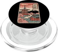 Kyoto Giappone Vintage Mt Fuji Temple Retro Kanji Design PopSockets PopGrip per MagSafe