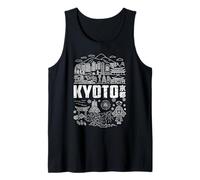 Kyoto Japan Skyline Giapponese Kanji Souvenir per viaggiatori Canotta