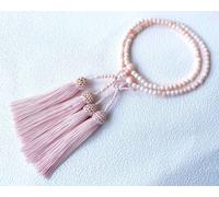 Kyoto Juzu Giapponese Buddista Mala Bracciale Jodo-Shinshu Acrilico Pinkcoral